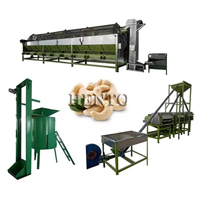 Línea de procesamiento de bombardeo de nueces automático