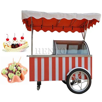 Carro de empuje de helado de helado